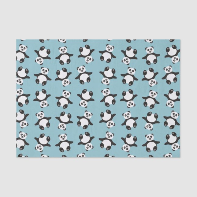 cute panda bear unisex baby shower  tissue paper (Front)