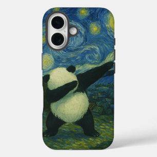 Cute Panda Bear - Van Gogh Style - Starry Night  iPhone 16 Case