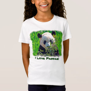 Cute Panda Bear with tasty Bamboo Leaves T-Shirt