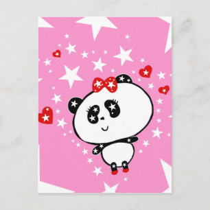 Cute Panda Bears Funny Personalised Postcard