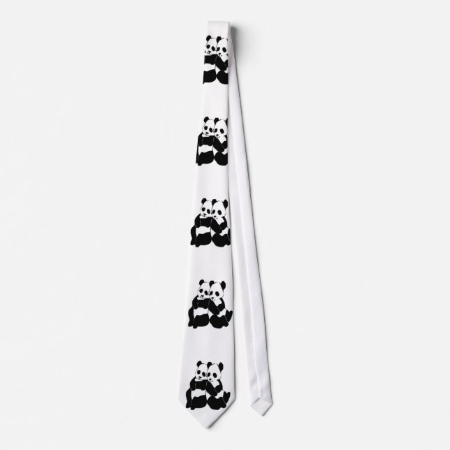 Cute Panda Bears Tie (Front)