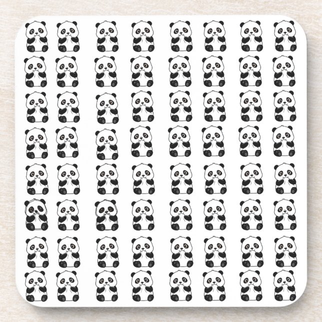 Cute Panda Biting Coaster (Front)