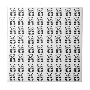 Cute Panda Biting Tile