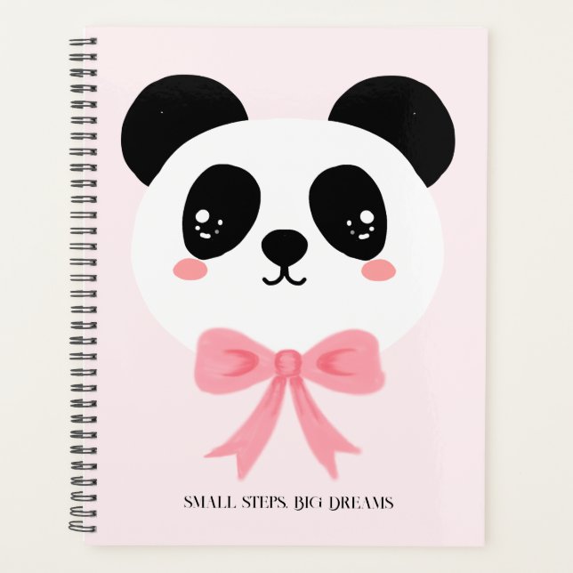 Cute Panda Bow Planner (Front)