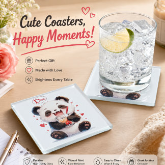 Cute Panda Bubble Tea Coaster | Kawaii Boba Panda