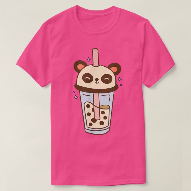 Cute Panda Bubble Tea Kawaii Outfit Bubble Tea  T-Shirt (Design Front)
