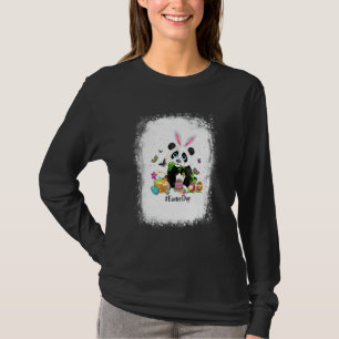 Cute Panda Bunny Egg Hunting Colourful Egg Happy E T-Shirt