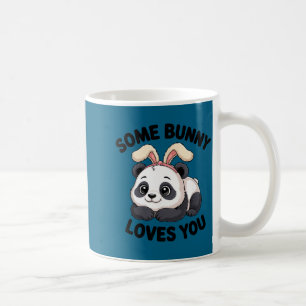Cute Panda Bunny Some Bunny Loves You Coffee Mug