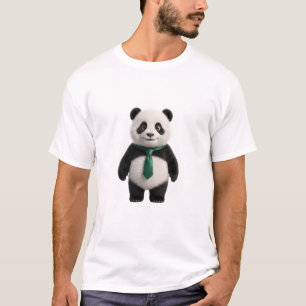 Cute Panda Business Casual Graphic Tee - Professio