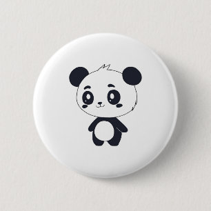 cute panda button
