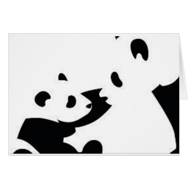 Cute Panda Card (Front Horizontal)
