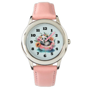 Cute Panda Chilling in an Inner Tube Watch