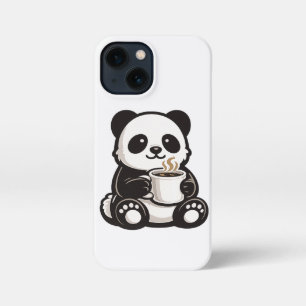 Cute Panda Coffee – Kawaii Panda Holding Coffee  iPhone 13 Mini Case