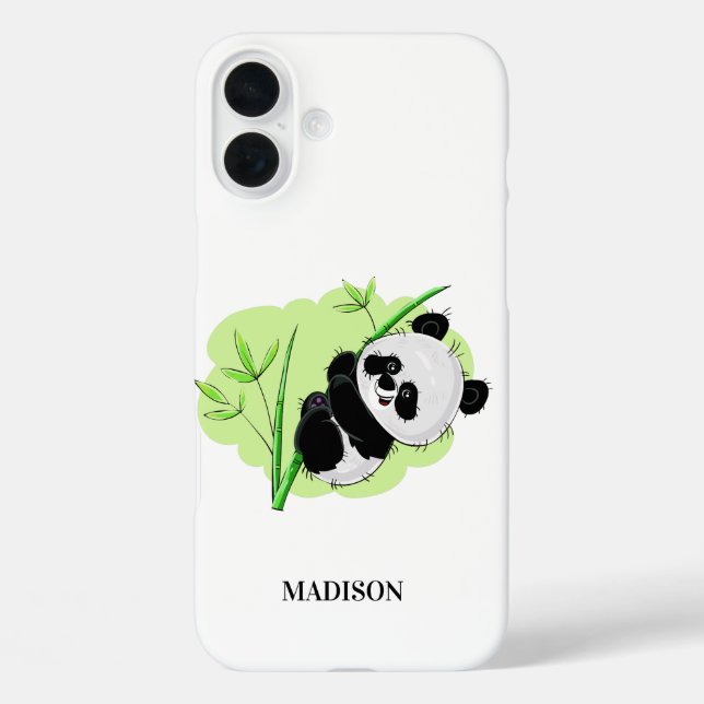 Cute Panda custom name phone cases (Back)