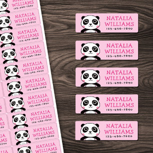 Cute panda custom name phone number property