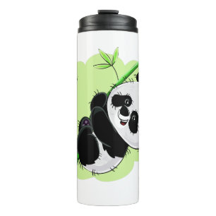 Cute Panda custom name tumbler 3/4