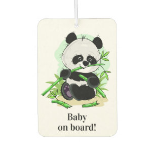 Cute Panda custom text car airfreshner Car Air Freshener