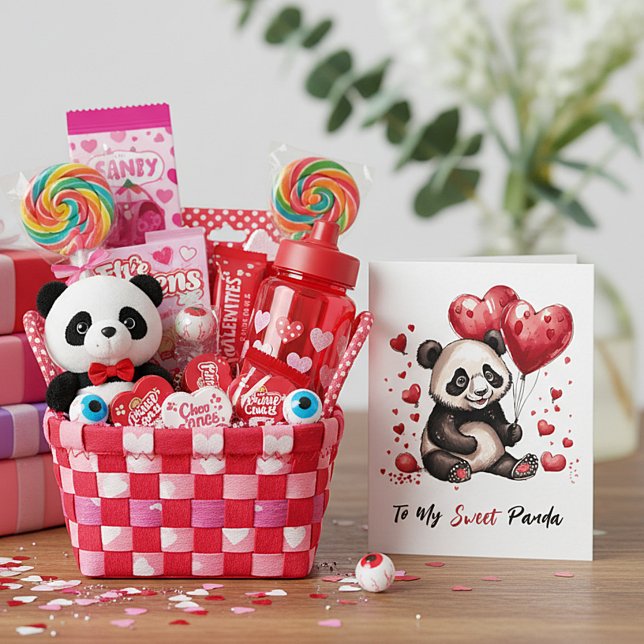 Cute panda custom valentine holiday card (Creator Uploaded)