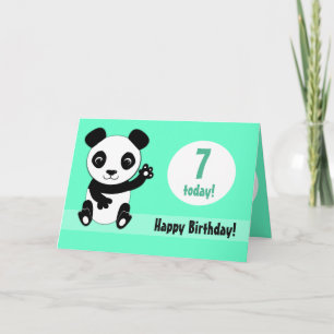 Cute Panda Customisable Birthday Card