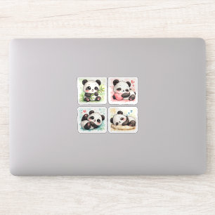 Cute Panda Cut Vinyl Sticker Custom