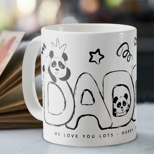 Cute Panda DADDY Personalised Gift Coffee Mug (Cute Panda Daddy Coffee Mug)