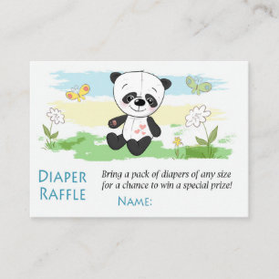 Cute Panda Diaper Raffle Tickets