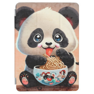 Cute Panda eating Ramen iPad Air Cover