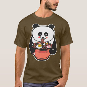 Cute Panda Eating Ramen Noodles Kawaii Japanese F T-Shirt