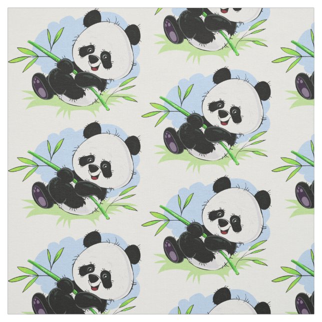 Cute Panda fabric 1/4 (Swatch)