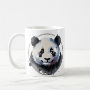 Cute Panda Face Illustration Coffee Mug