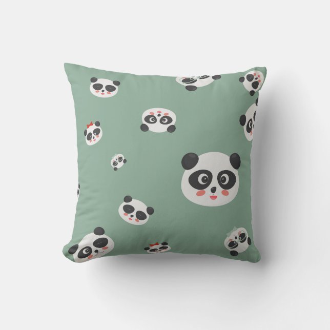 Cute Panda faces pillow or cushion (Front)