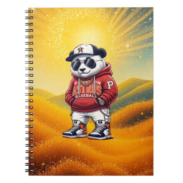 Cute Panda Fashion Style – Adorable Panda Outfit  Notebook (Front)