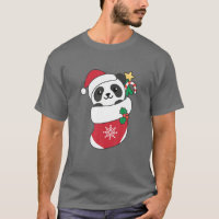 Cute Panda For Christmas Panda