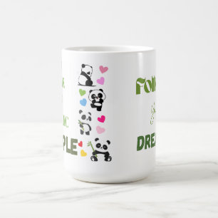 ​Cute Panda Graphic Tee with Slogan Coffee Mug