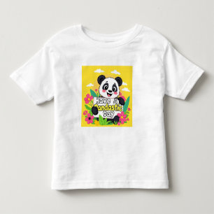 Cute Panda "Have A Pandastic Day" Toddler T-Shirt