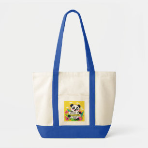 Cute Panda "Have A Pandastic Day" Tote Bag