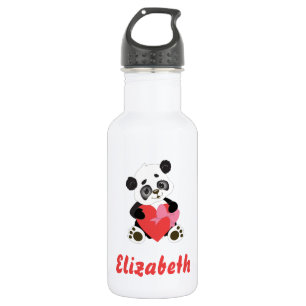 Cute Panda Heart  532 Ml Water Bottle