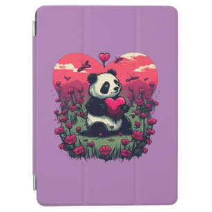 Cute Panda Holding Heart - Valentine's Day Gift iPad Air Cover