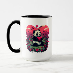 Cute Panda Holding Heart - Valentine's Day Gift Mug
