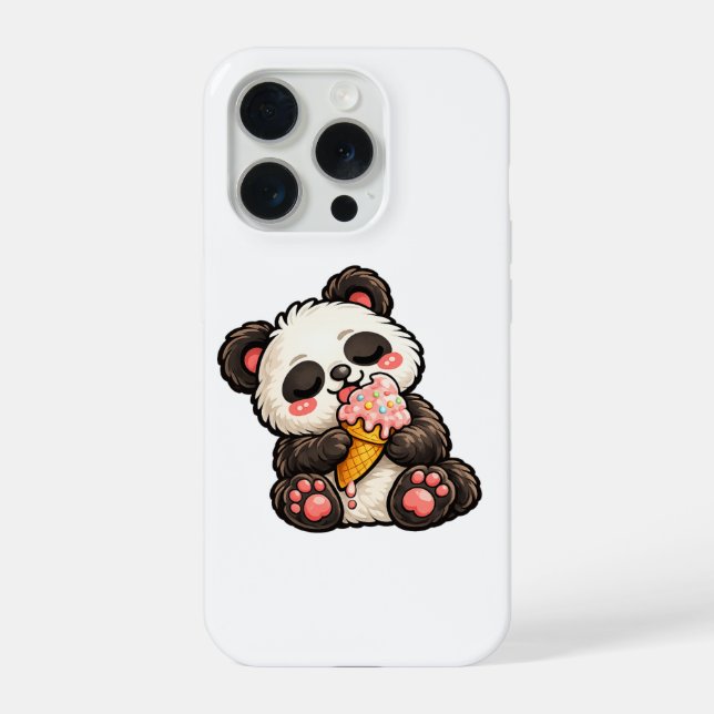 Cute Panda Ice Cream iPhone Case (Back)