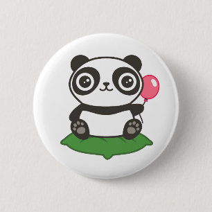 Cute Panda Illustration 6 Cm Round Badge