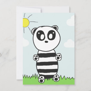 Cute Panda Illustration Announcement
