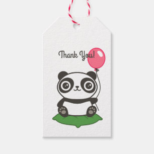 Cute Panda Illustration Gift Tags