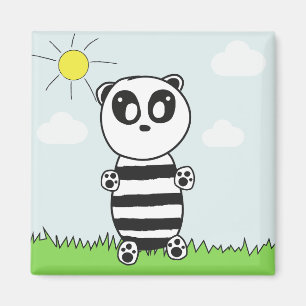 Cute Panda Illustration Magnet