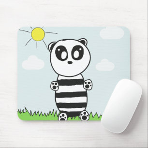 Cute Panda Illustration Mouse Pad