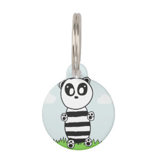 Cute Panda Illustration Pet Tag