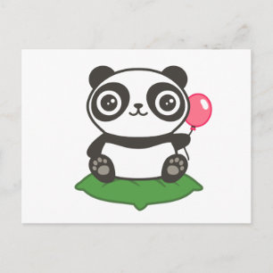 Cute Panda Illustration Postcard