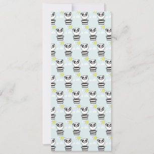 Cute Panda Illustration Save The Date