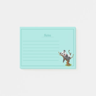 Cute Panda in Tree with Lines Post-it Notes