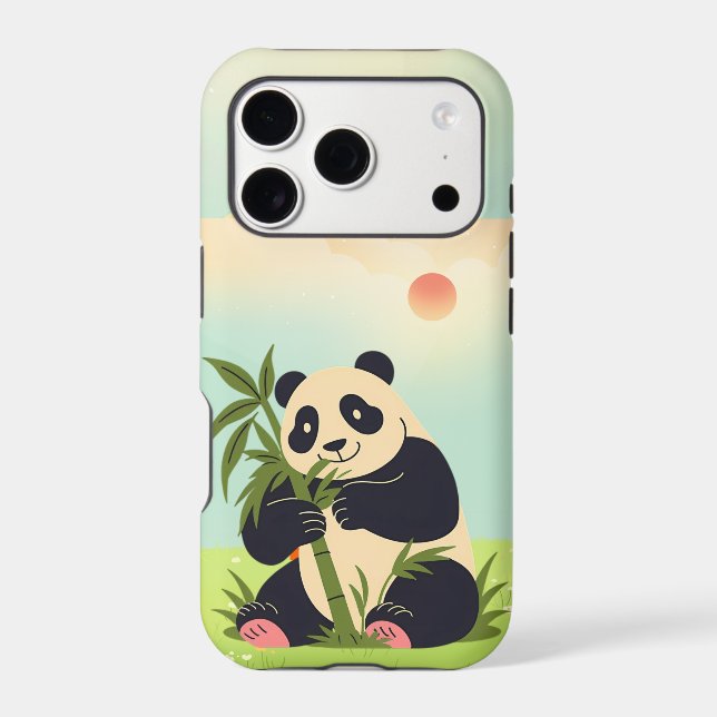 Cute Panda IPhone 17 Case – Kawaii Bamboo (Back)
